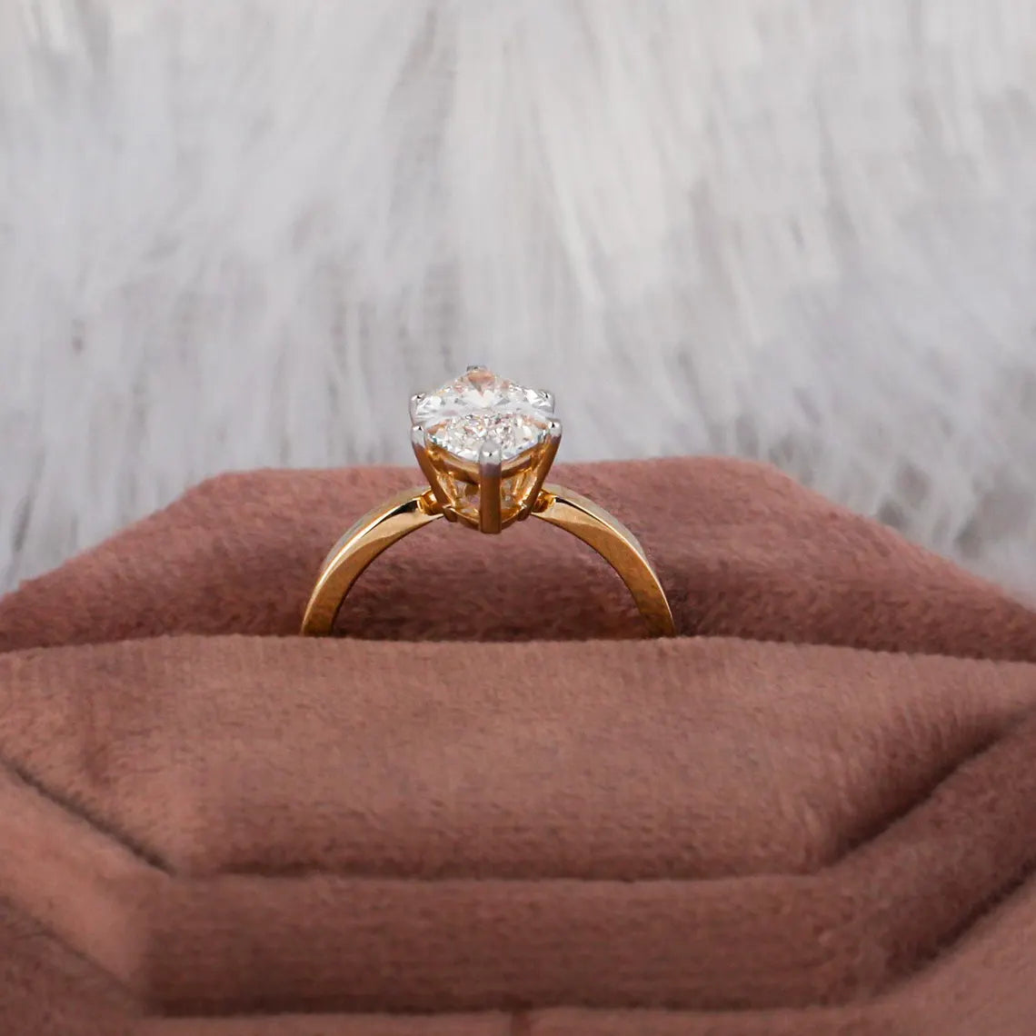 2.00 CT Marquise Cut Lab Grown Diamond Solitaire Engagement Ring