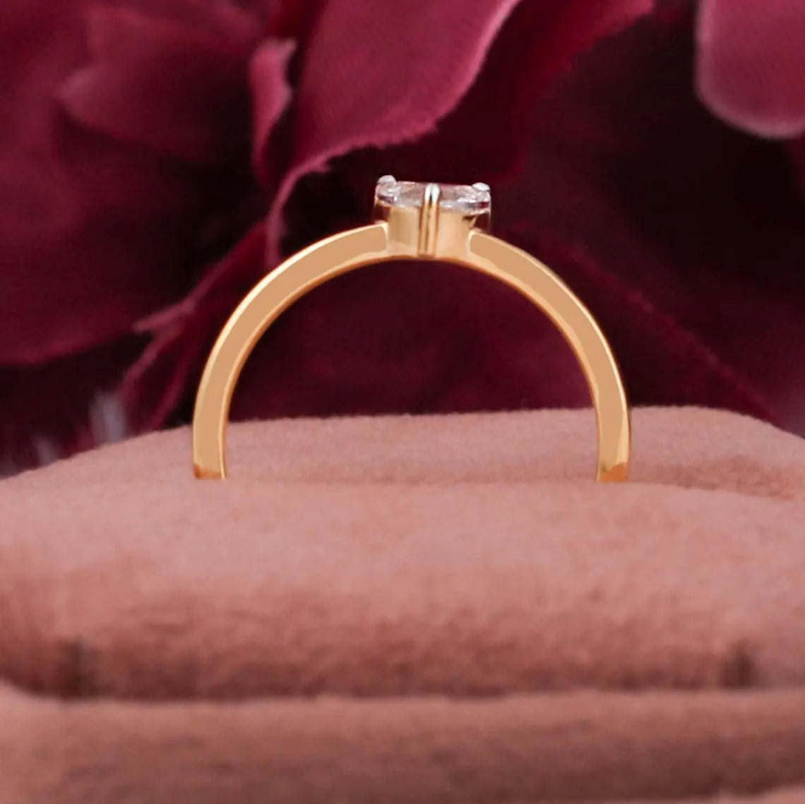 0.50 Carat Heart Cut Lab Grown Diamond Solitaire Engagement Ring