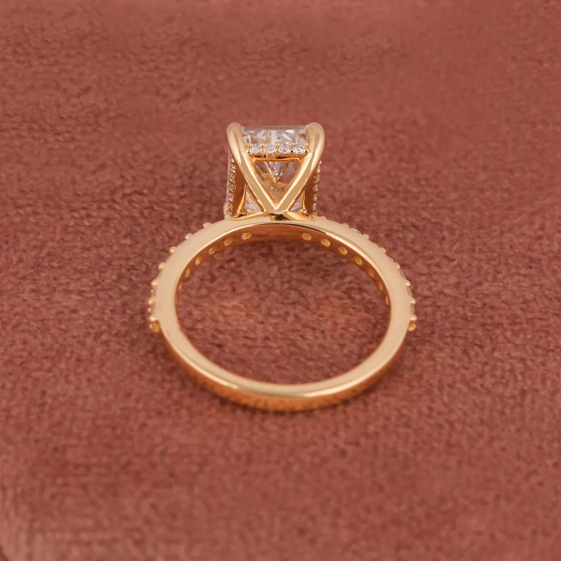 2.00 CT Radiant Cut Lab Grown Diamond Art Deco Engagement Ring