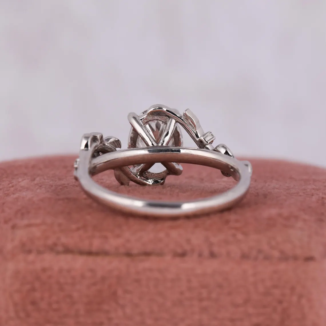 2.00 CT Vintage Oval Cut Lab Grown Diamond Engagement Ring