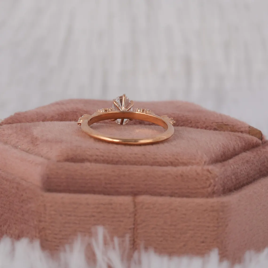 0.50 CT Oval Cut Lab Grown Diamond Engagement Ring