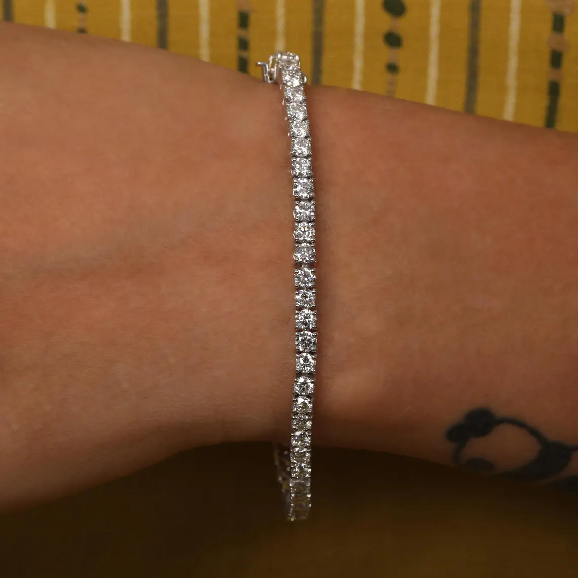 5.00 TCW Round Lab Grown Diamond Tennis Bracelet For Women