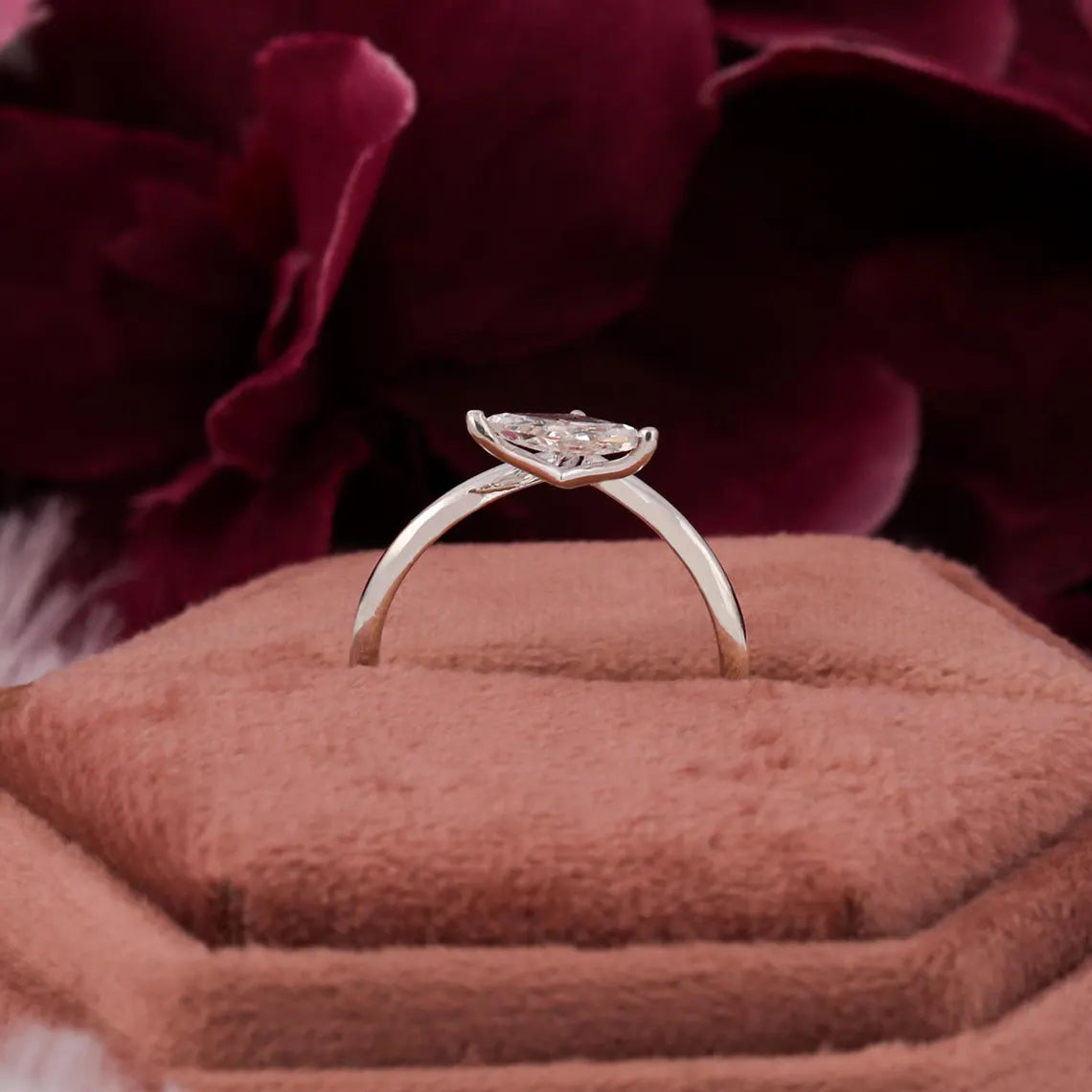 1.30 CT Kite Cut Lab Grown Diamond Solitaire Engagement Ring