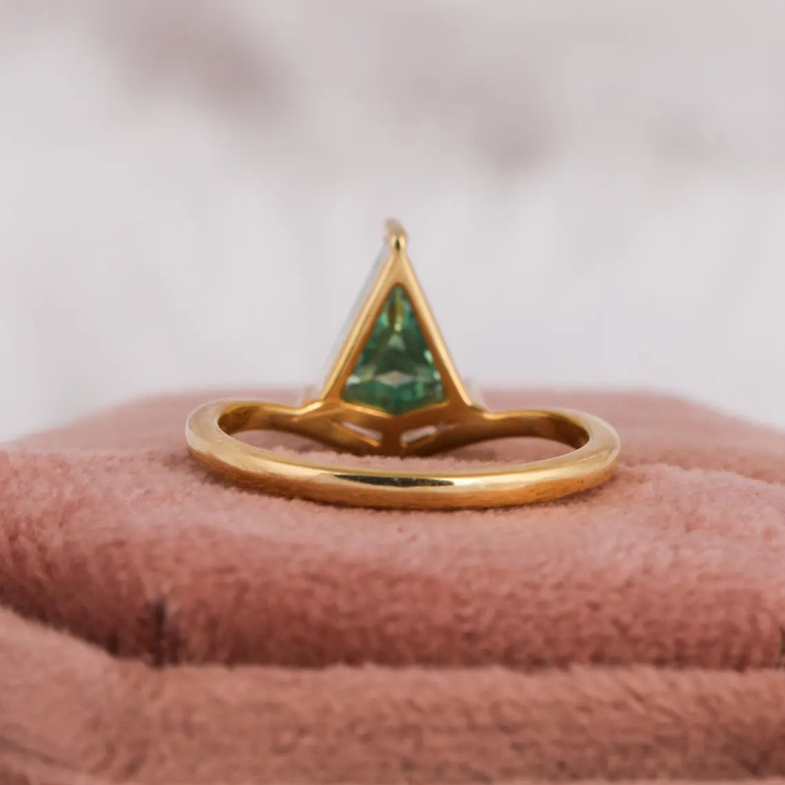 2 CT Green Kite Cut Lab Grown Diamond Solitaire Engagement Ring