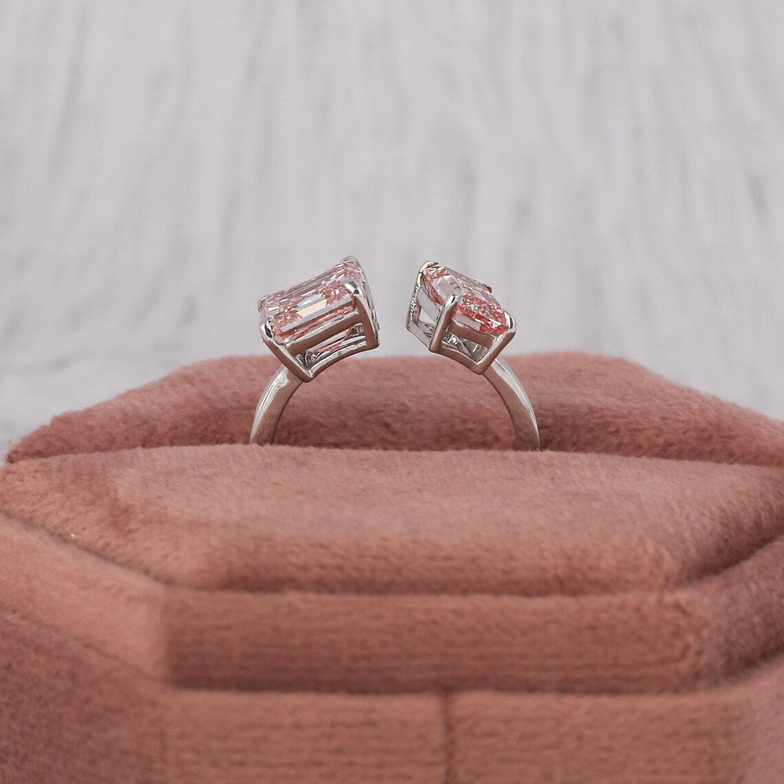 3.00 TCW Lab Grown Diamond Toi Et Moi Engagement Ring