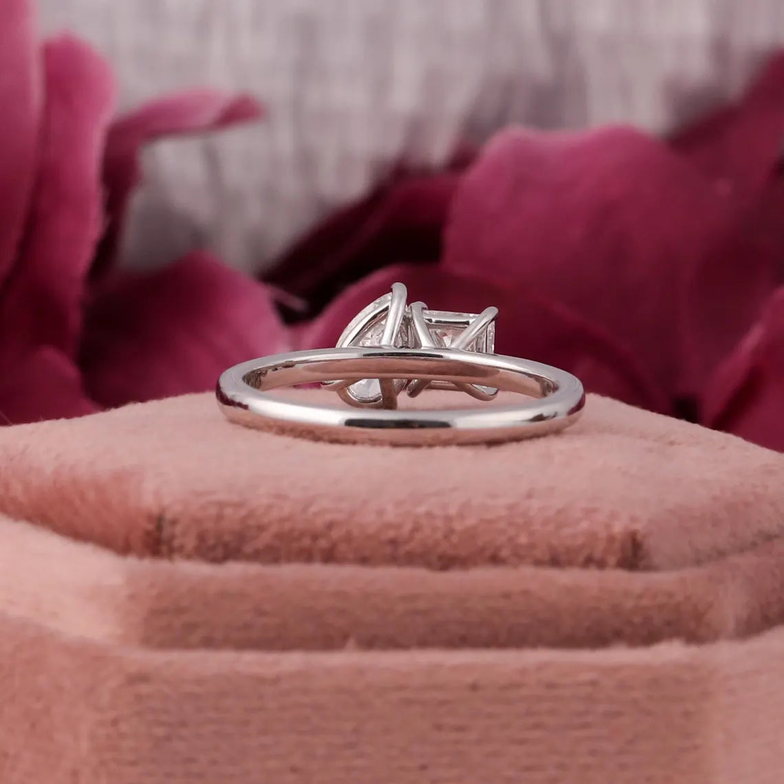 1.35 TCW Princess & Pear Lab Diamond Toi Et Moi Engagement Ring