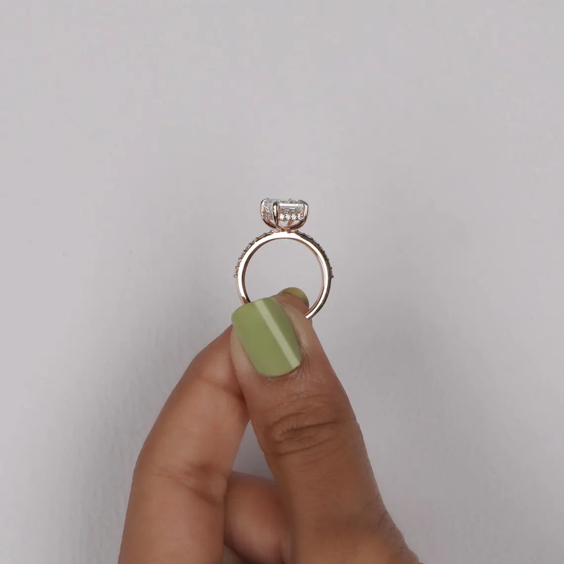 3.00 CT Radiant Cut Lab Grown Diamond Engagement Ring