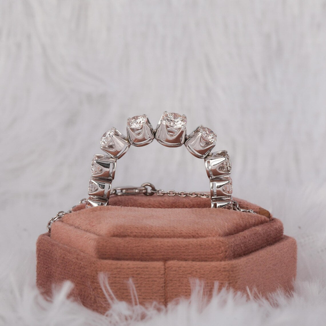 5.80 TCW Round Lab Grown Diamond Half Eternity Tennis Bracelet