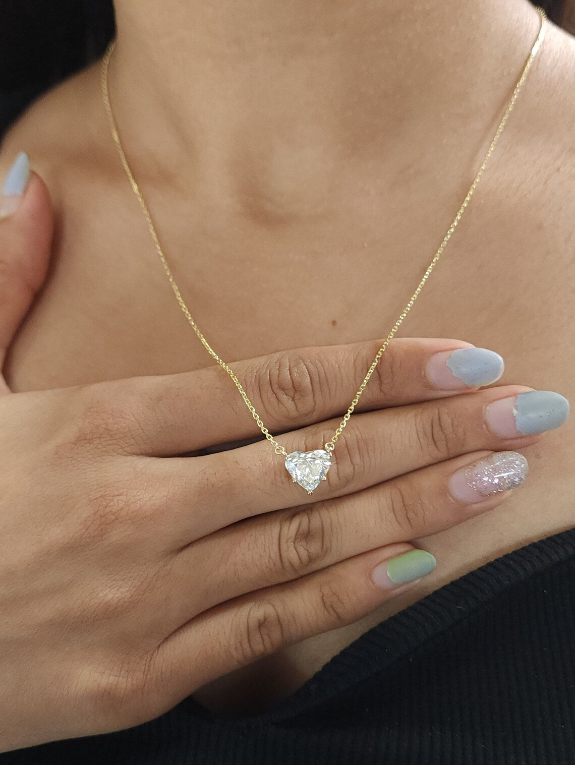1.90 Ct Diamond Necklace, 14K Gold IGI Certified Lab Grown Diamond Solitaire Pendant