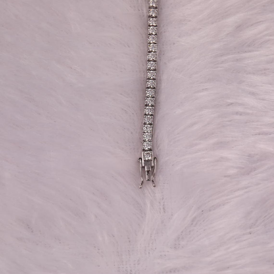 5.80 TCW Round Lab Grown Diamond Prong Set Tennis Bracelet