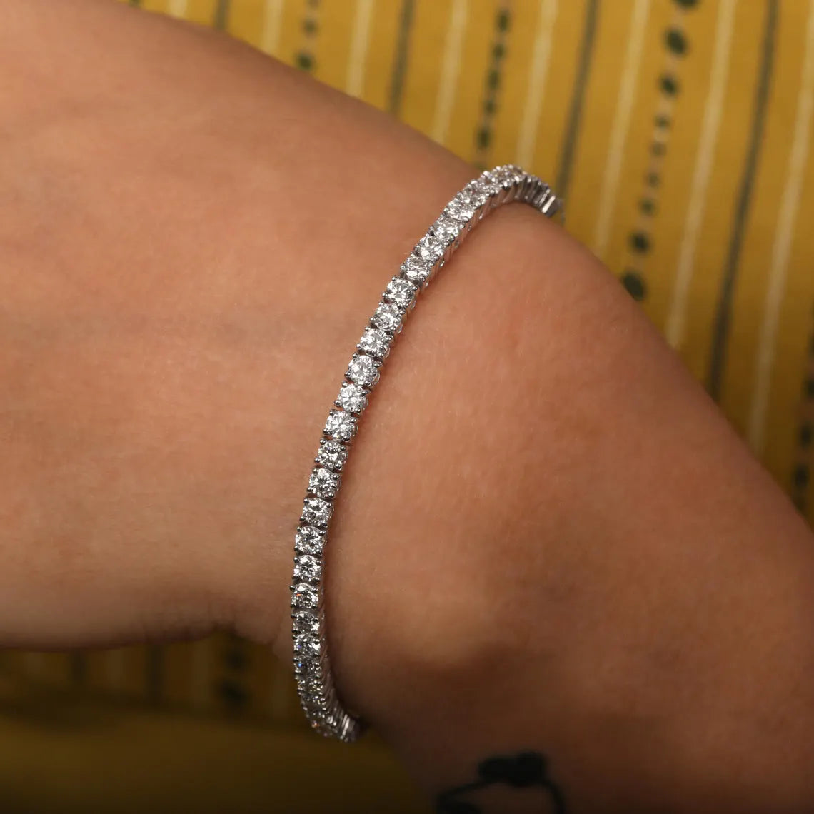5.00 TCW Round Lab Grown Diamond Tennis Bracelet For Women