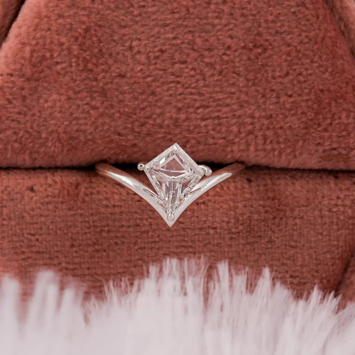 1.30 CT Kite Cut Lab Grown Diamond Solitaire Engagement Ring