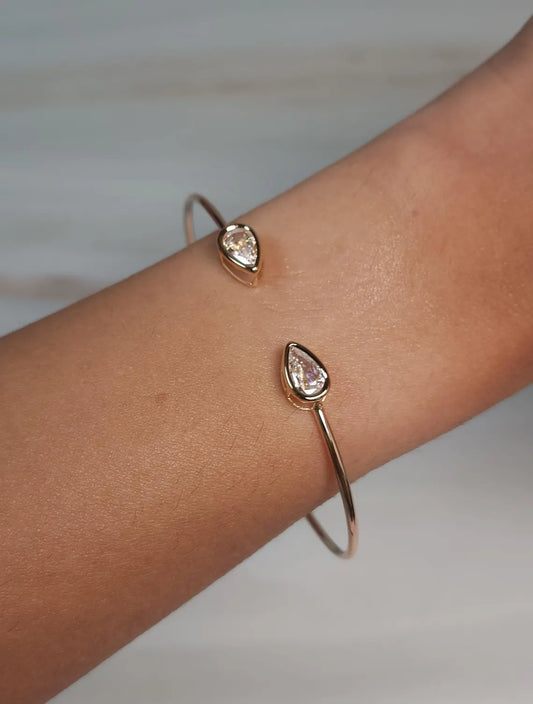 rose gold diamond bangle with new ladies hand