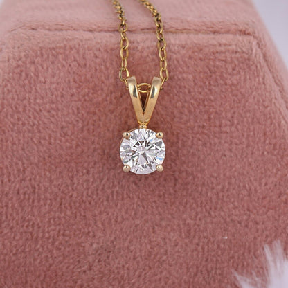1.00 carat Lab Grown Diamond Solitaire Necklace Pendant