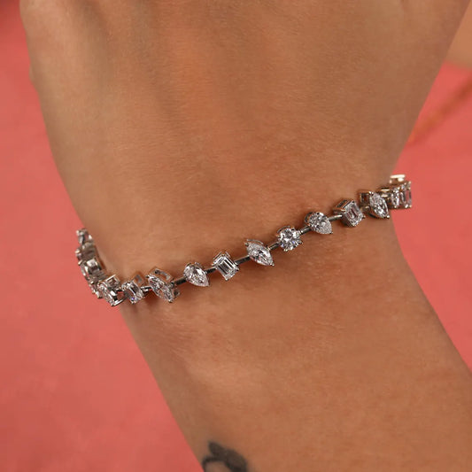 6.00 TCW Multi Cut Lab Grown Diamond Tennis Bracelet