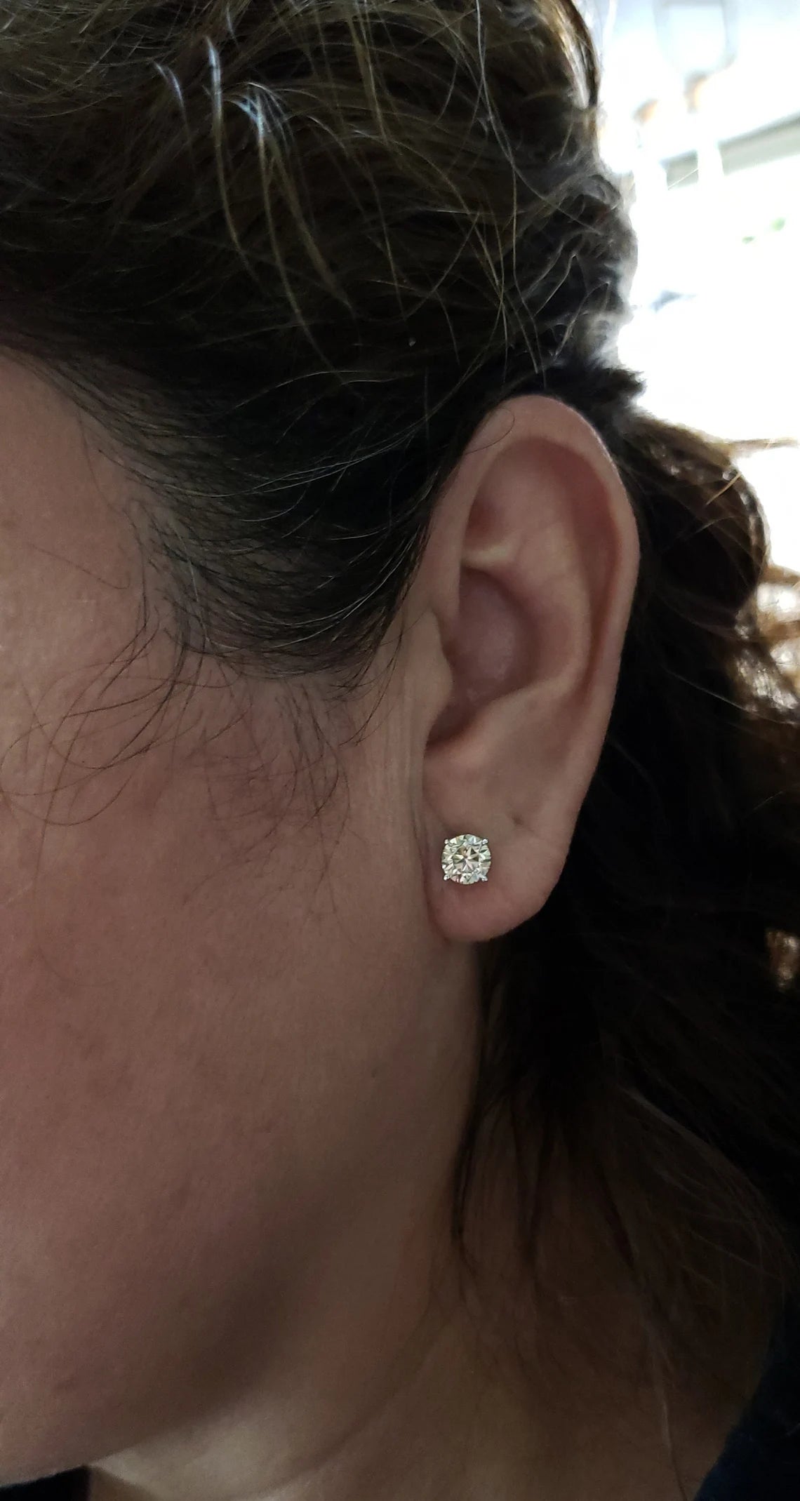 1.50 Ct Diamond Earrings, 14Kt Gold Lab Grown Diamond Earrings