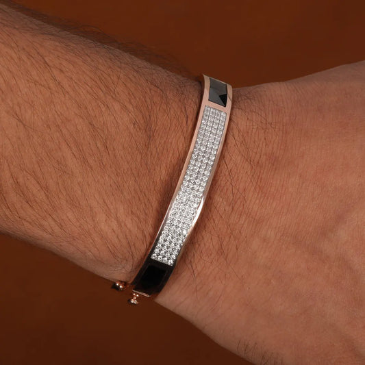 3.00 TCW Round Cut Lab Grown Diamond Bracelet for Men