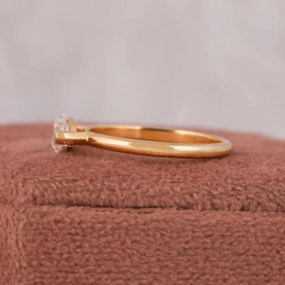 1.00 CT Marquise Cut East-West Lab Grown Diamond Engagement Ring