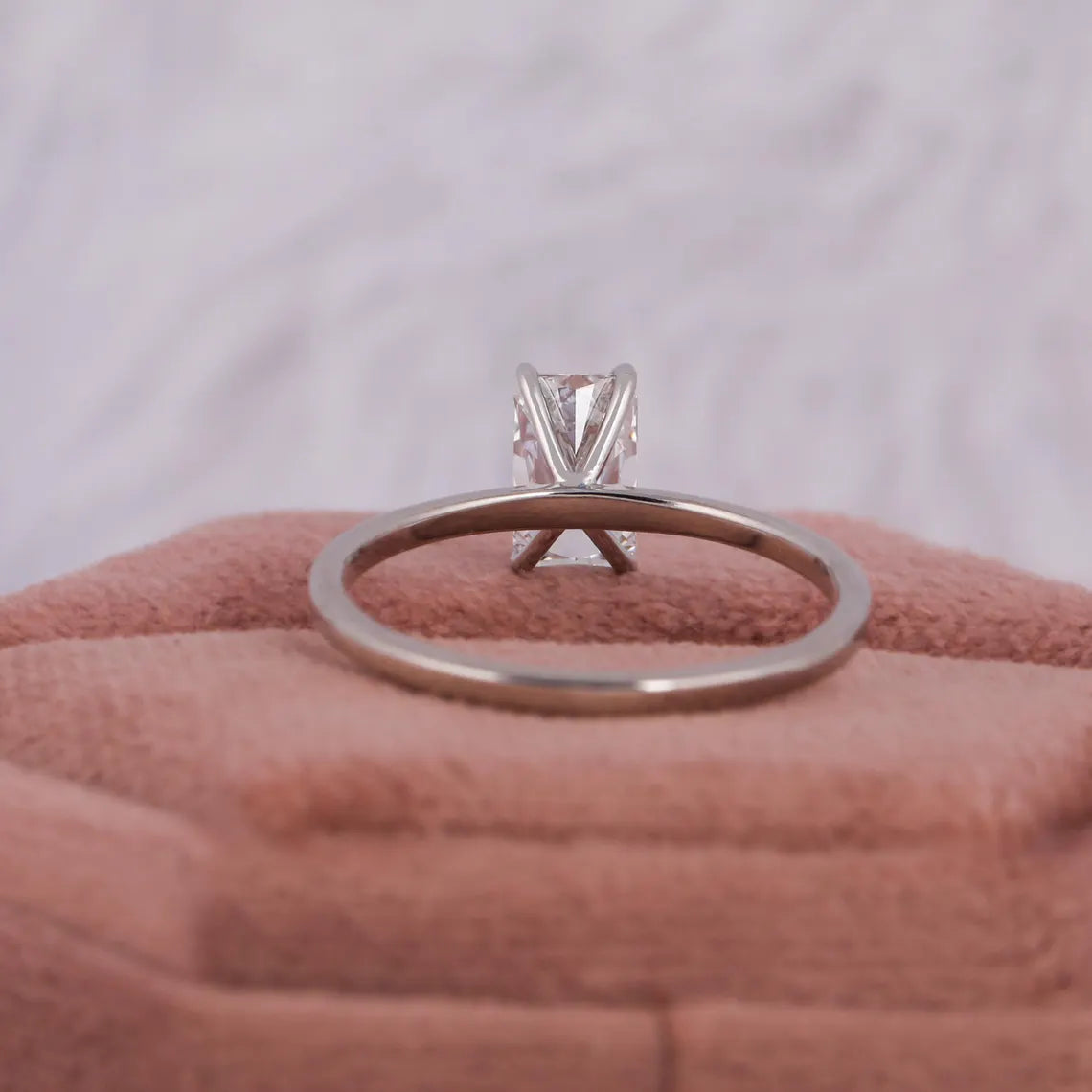 1.20 CT Radiant Cut Lab Grown Diamond Solitaire Engagement Ring