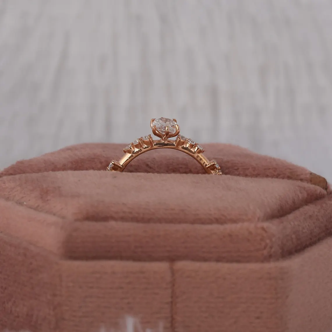 0.50 CT Oval Cut Lab Grown Diamond Engagement Ring