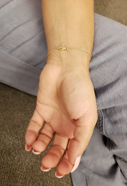 14Kt Gold Diamond Bracelet, Cluster Diamond Bracelet