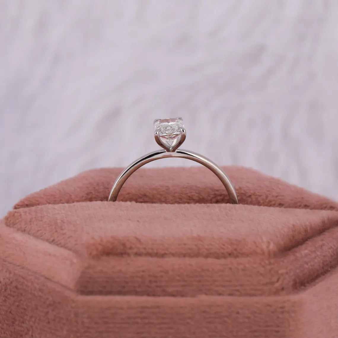 1.20 CT Radiant Cut Lab Grown Diamond Solitaire Engagement Ring