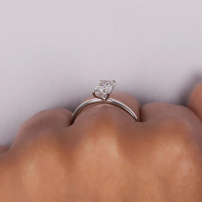 1.20 CT Radiant Cut Lab Grown Diamond Solitaire Engagement Ring