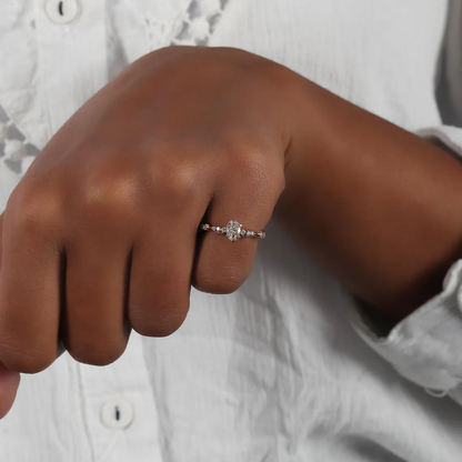 0.50 CT Oval Cut Lab Grown Diamond Engagement Ring