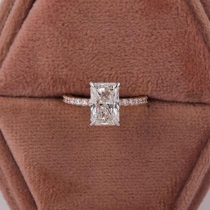 3.00 CT Radiant Cut Lab Grown Diamond Engagement Ring